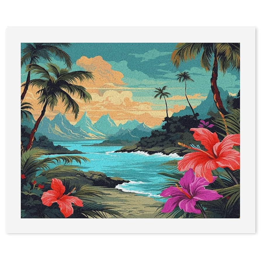 油絵　ペインティング Amazon | デジタルペインティング DIY デジタル油絵 扇子 和風